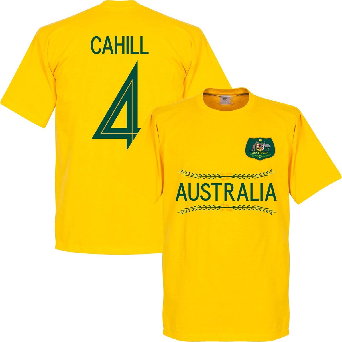 1200x1200-226 Australië Cahill 4 Team T-Shirt - Geel - XXXL - Afbeelding 1