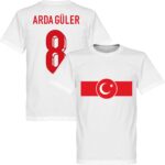 Turkije Arda Güler 8 Banner T-Shirt - Wit - M