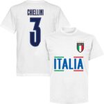 Italië Chiellini 3 Team T-shirt - Wit - Kinderen - 128