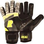 Real Support Keepershandschoenen Kinderen - Zwart / Fluogeel | Maat: 7