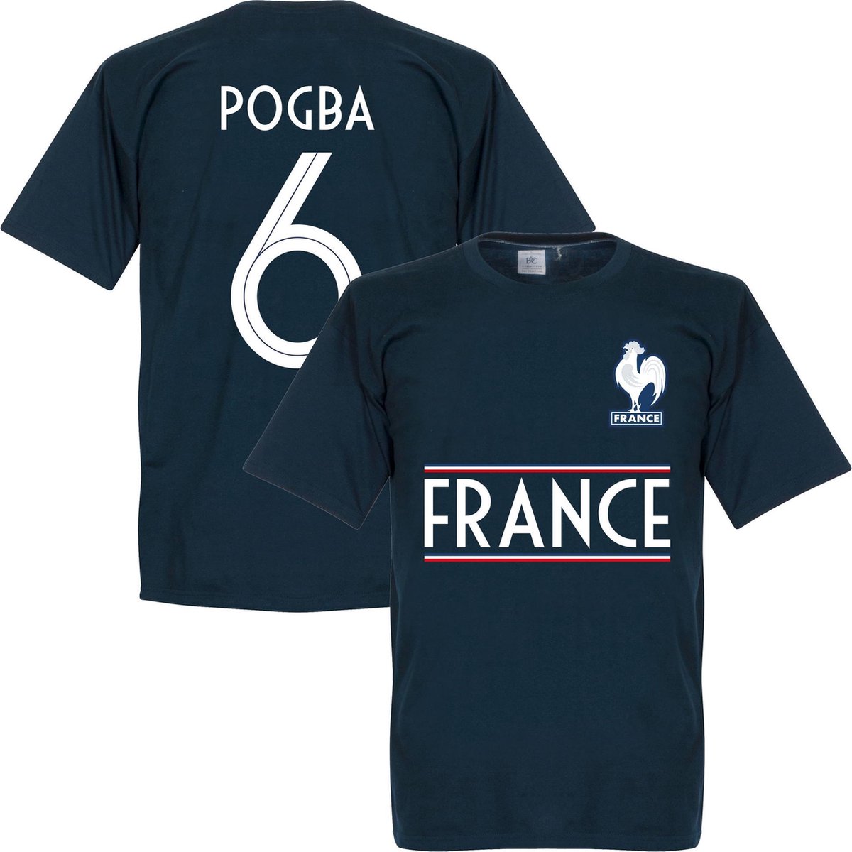 1200x1200-2311 Frankrijk Pogba 6 Team T-Shirt - Navy - L - Afbeelding 1