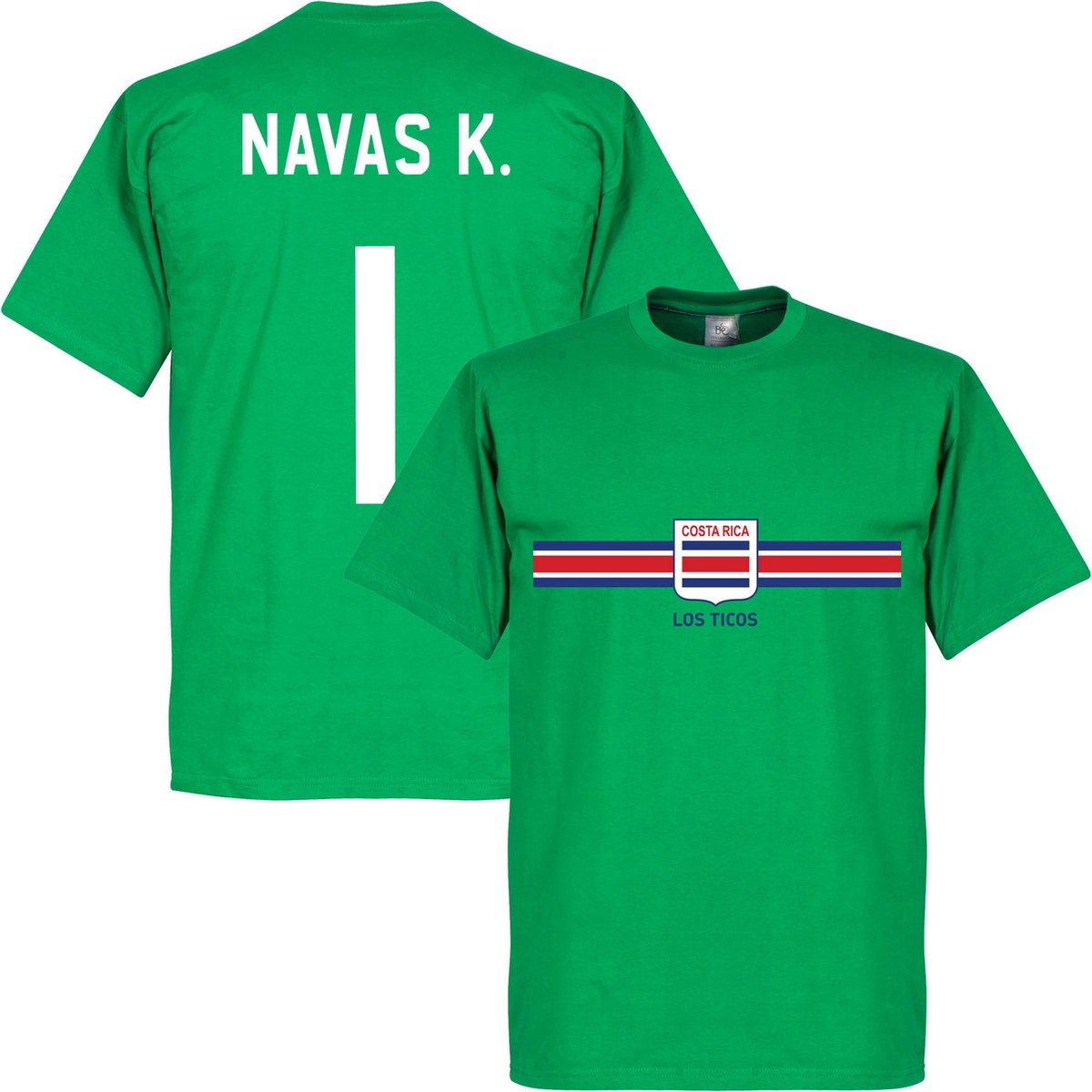 1200x1200-2331 Costa Rica Keylor Navas T-Shirt - Groen - XS - Afbeelding 1