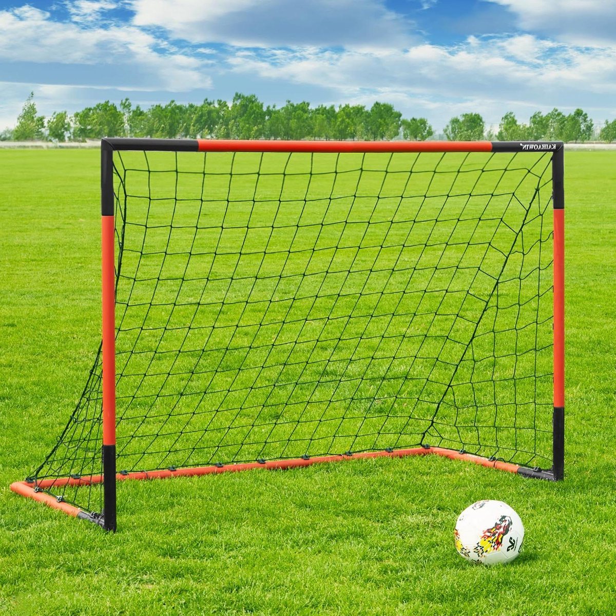 1200x1200-2334 Voetbaldoel 300 x 200 Stalen Frame Duurzaam Sport Net Snel Montage Achtertuin Indoor Outdoor Heavy Duty Metalen. Voetbaldoel 300 x 200 - Afbeelding 1