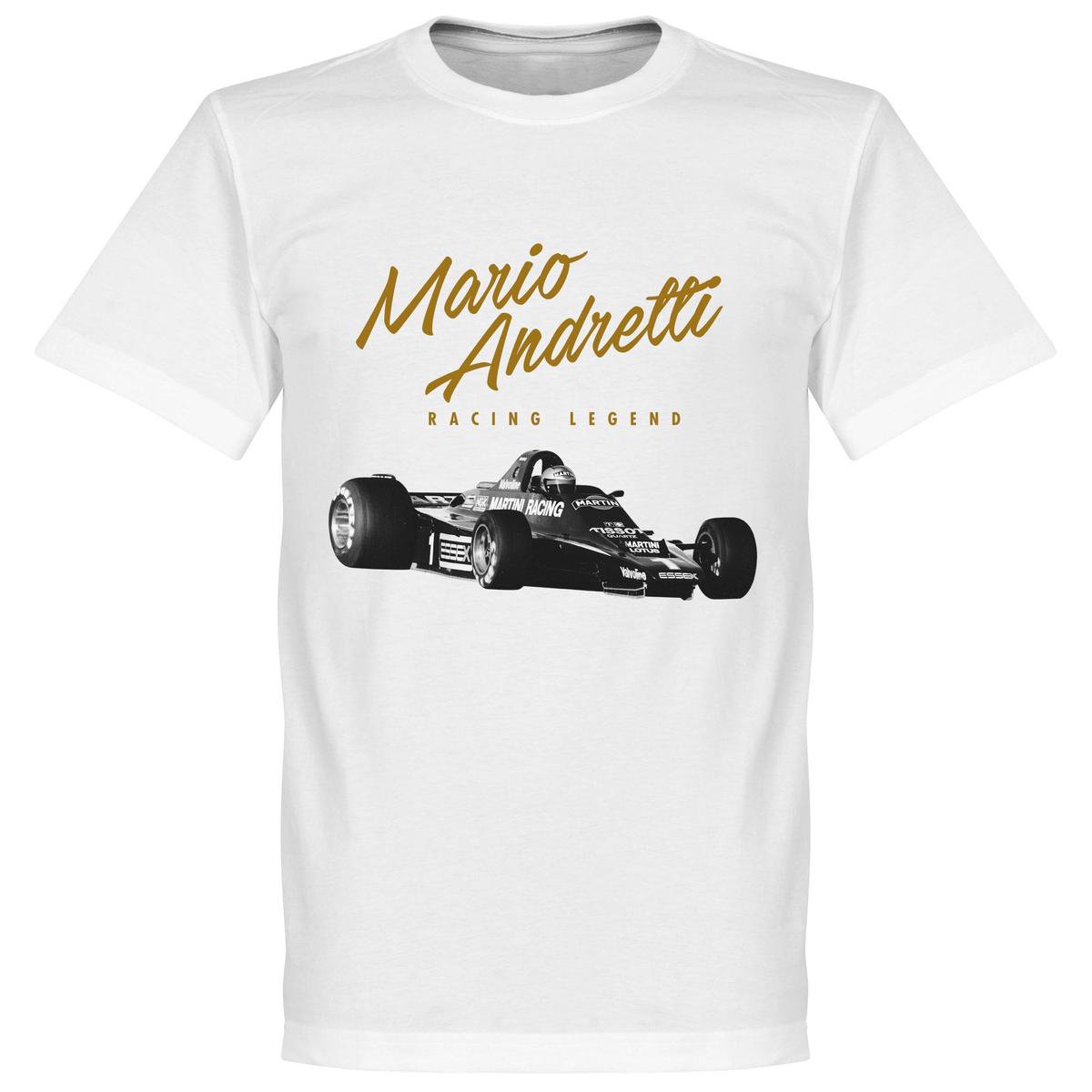 1200x1200-2351 Mario Andretti T-Shirt - Wit - S - Afbeelding 1
