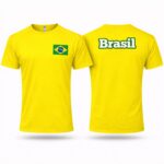 Brazilië Voetbalshirt – WK 2026 Supporters Shirt – Geel – Maat 128 - Landen T-shirt – Voetbaltenue Fan Shirt – Active Dry