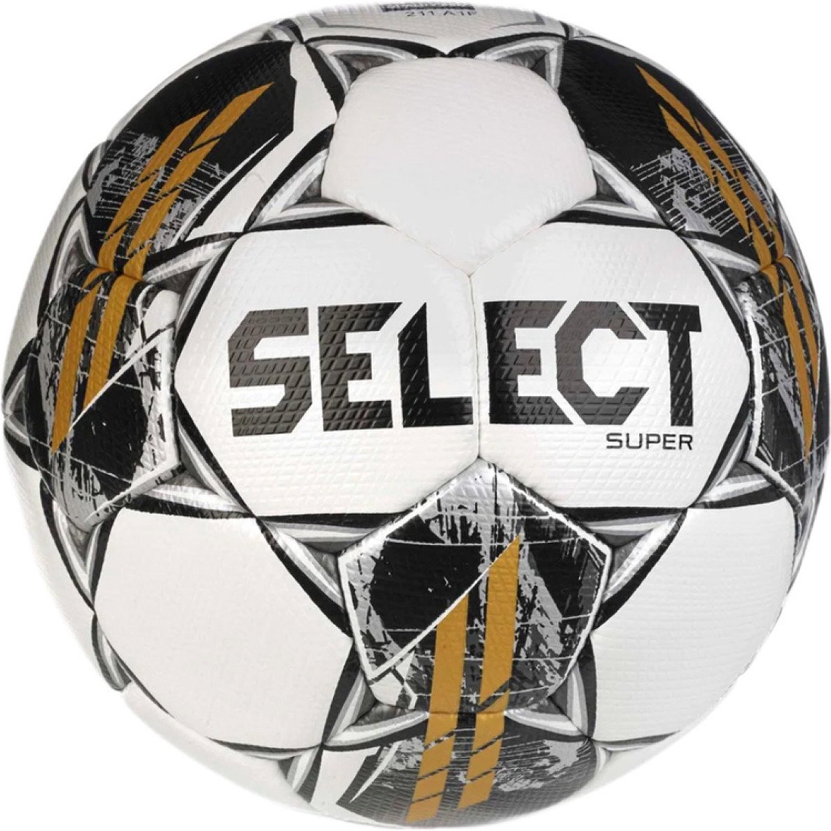 1200x1200-2507 Select Super Wedstrijdbal - Wit / Grijs / Oranje | Maat: 5 - Afbeelding 1