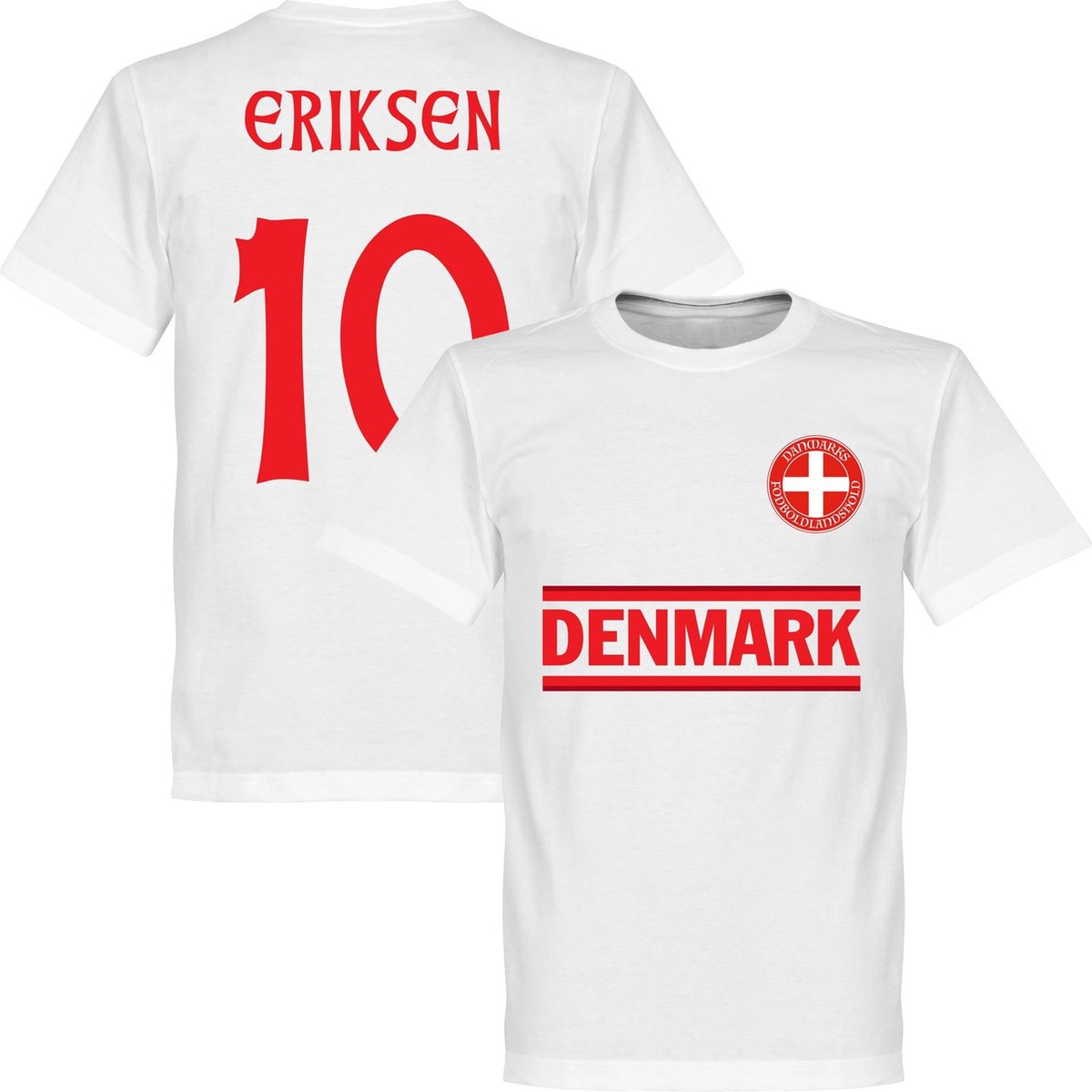 1200x1200-2530 Denemarken Eriksen 10 Team T-Shirt - Wit - XS - Afbeelding 1