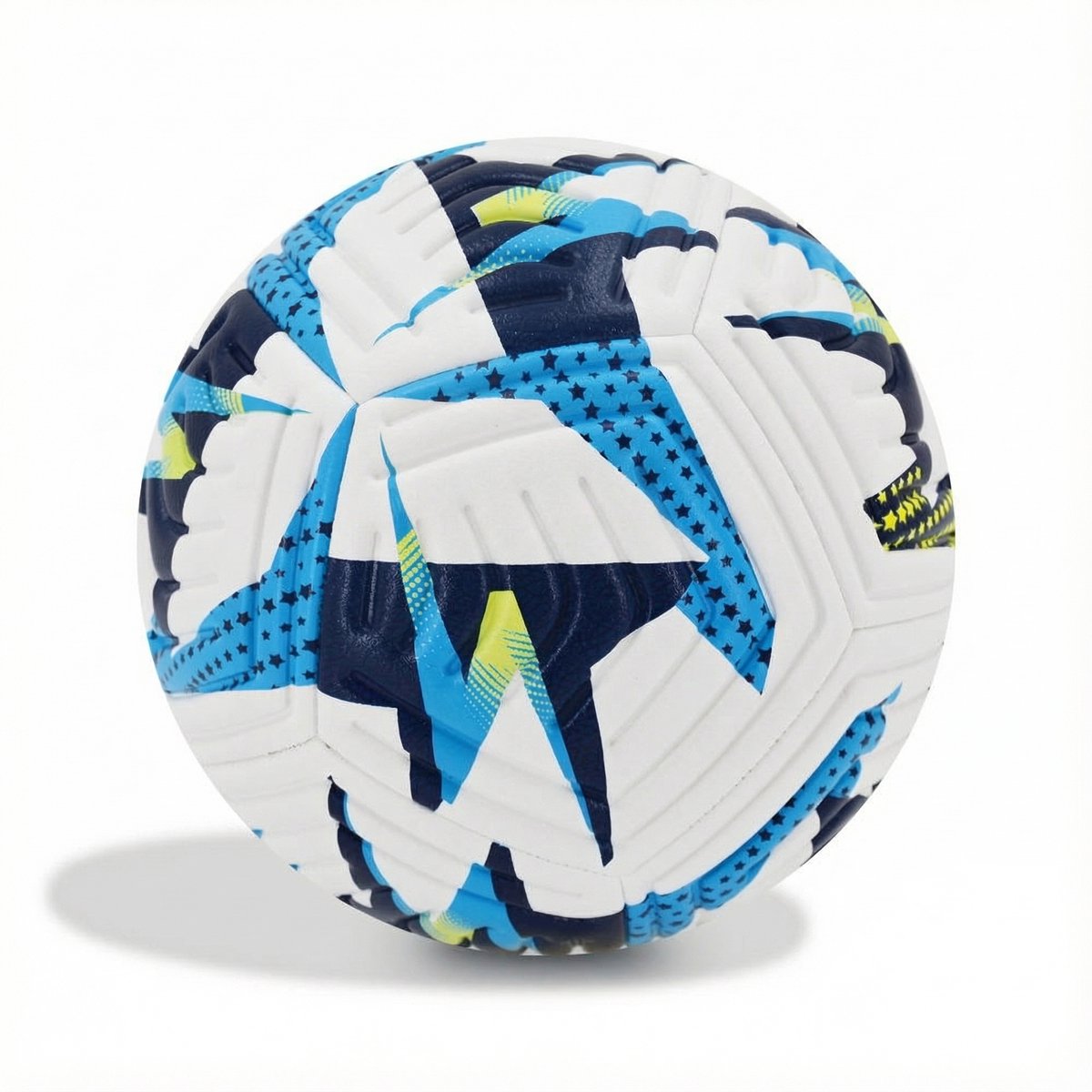 1200x1200-2538 Suotu Voetbal - Maat 5 - Zachte TPU-hoes - Duurzame butyl binnenbal - Trainingsbal voor jongeren en volwassenen - Blauw/Wit - Afbeelding 1