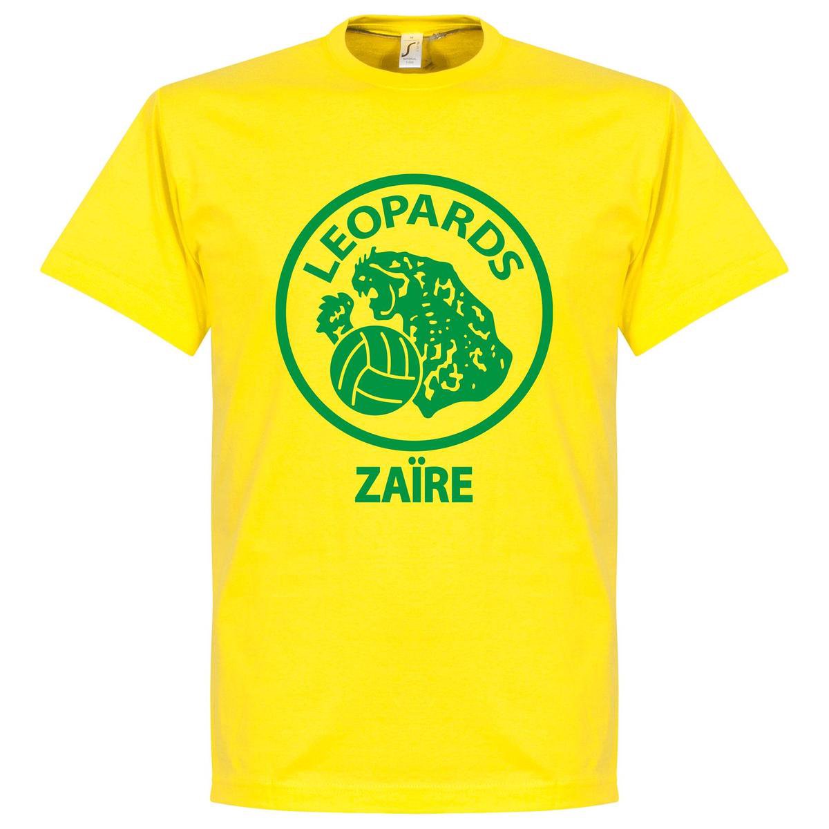 1200x1200-2604 Zaire Leopards T-Shirt - Geel - XXL - Afbeelding 1