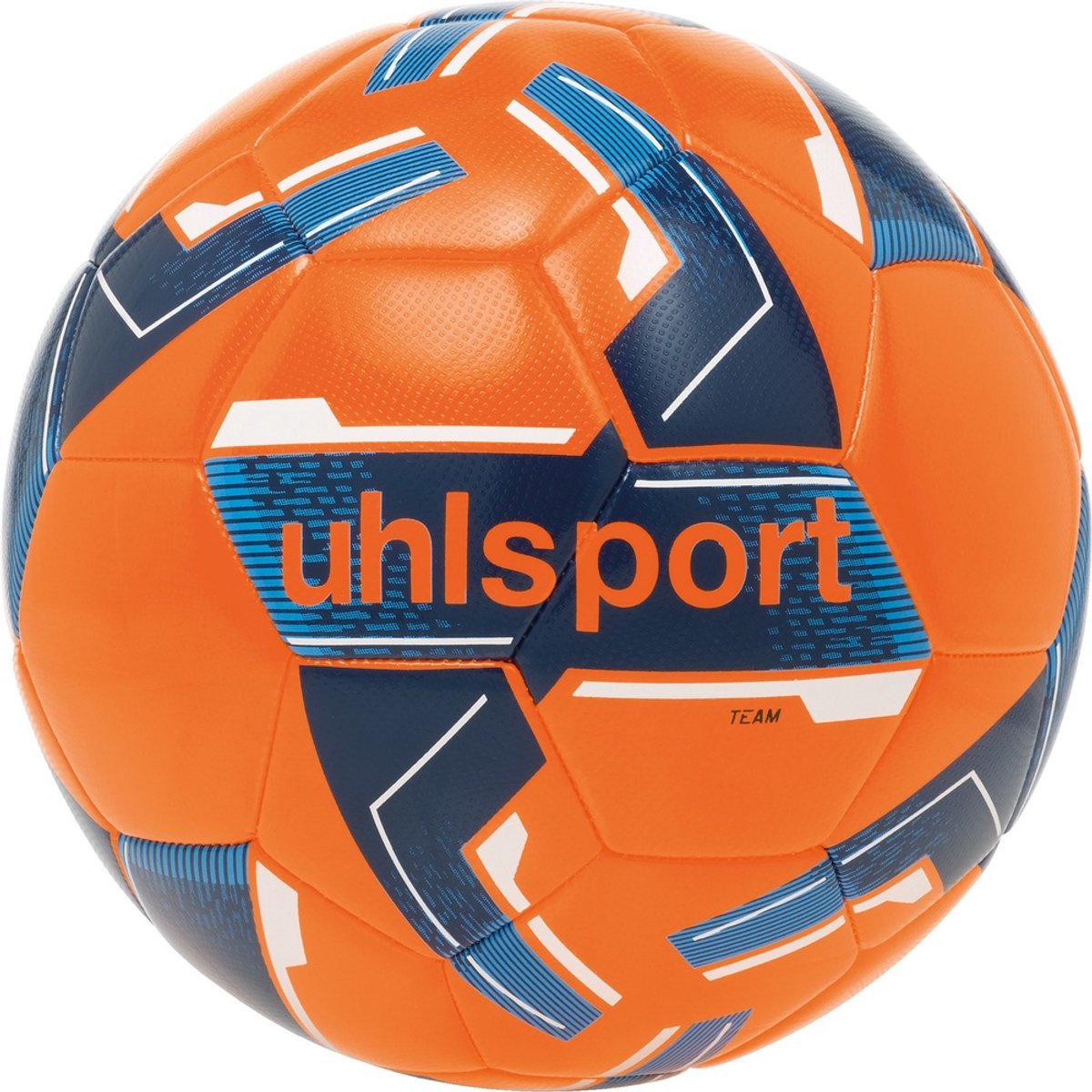 1200x1200-2629 Uhlsport Team (Sz. 5) Trainingsbal - Fluo Oranje / Marine / Wit | Maat: 5 - Afbeelding 1