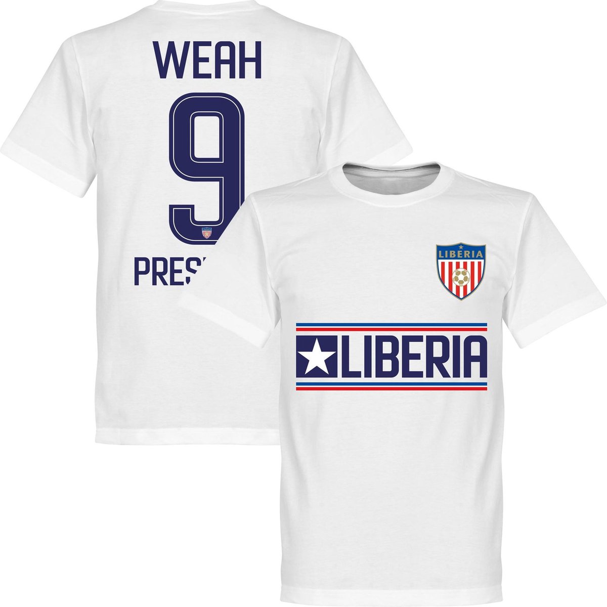 1200x1200-2660 Liberia Weah President Team T-Shirt - 5XL - Afbeelding 1