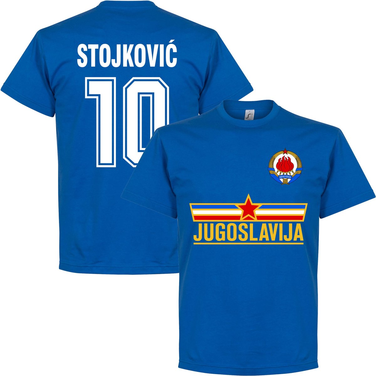 1200x1200-2682 Joegoslavië Stojkovic Team T-shirt - XXXXL - Afbeelding 1