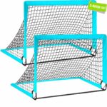 DnA® Voetbaldoeltjes Set Van 2 - Voetbal - Voetbaldoelen - Blauw - 80cm x 100cm x 80cm