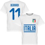 Italië Berardi 11 Team T-Shirt - Wit - M