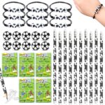 Complete Voetbal Cadeauset voor Kinderen met Potloden, Gum, Armbanden en Pinball Spel voor Verjaardagen