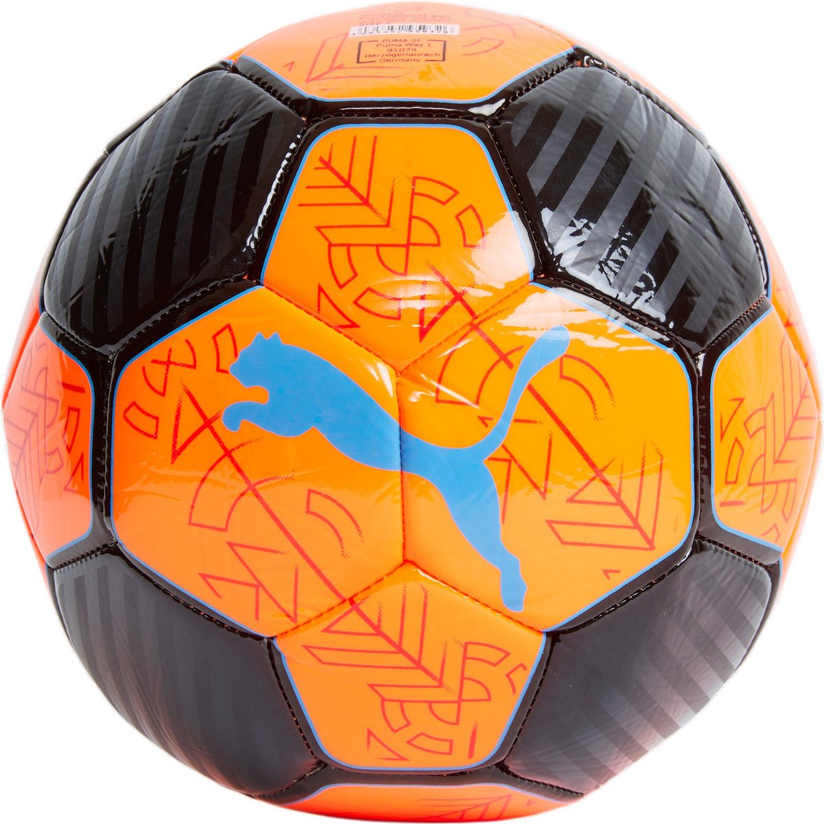 1200x1200-2763 Puma voetbal Prestige - Maat 5 - oranje/zwart - Afbeelding 1