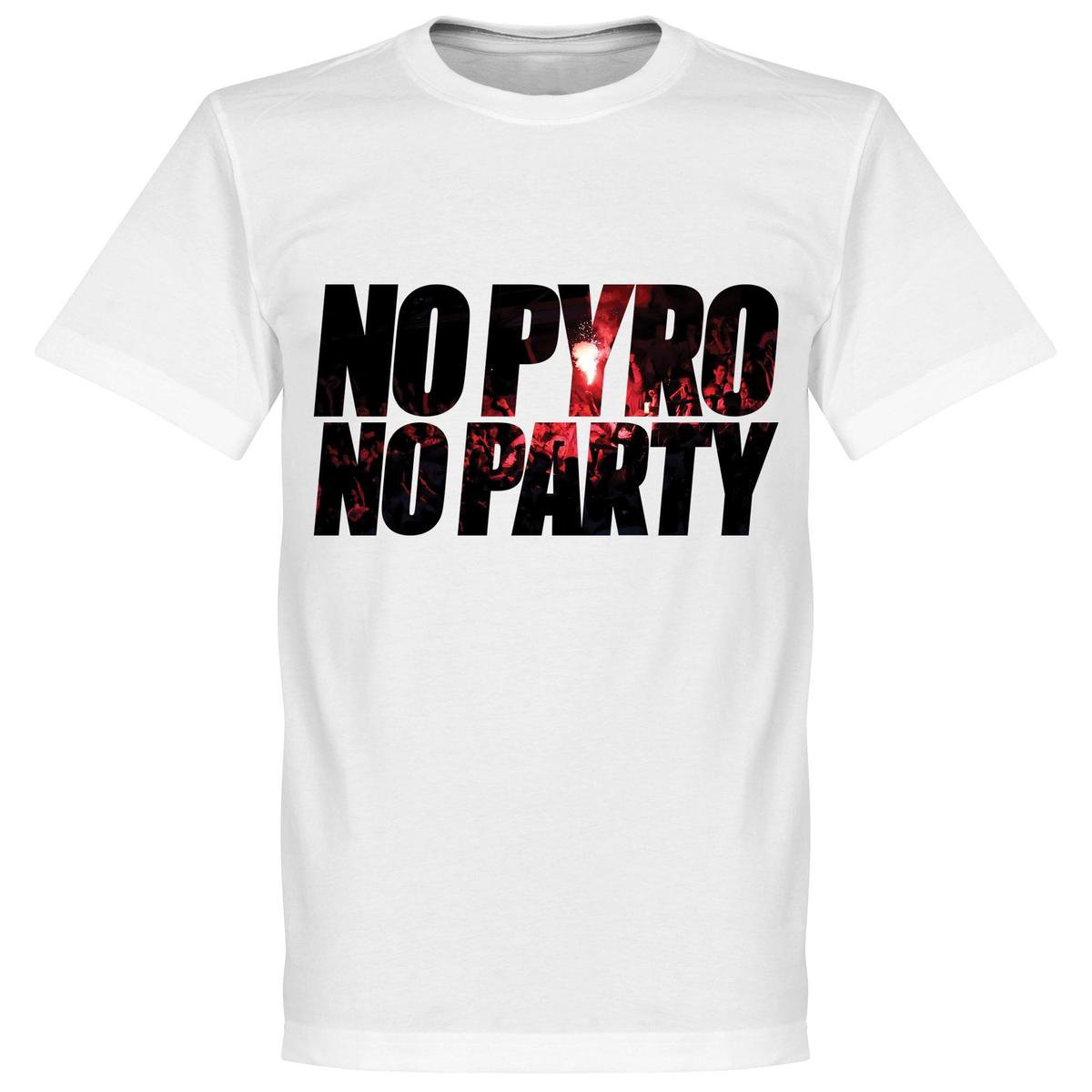 1200x1200-2805 No Pyro No Party T-Shirt - L - Afbeelding 1