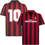 AC Milan Retro Voetbalshirt 1988-1989 + Nummer 10