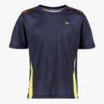 Dutchy Dry kinder voetbal T-shirt donkerblauw geel - Maat 116