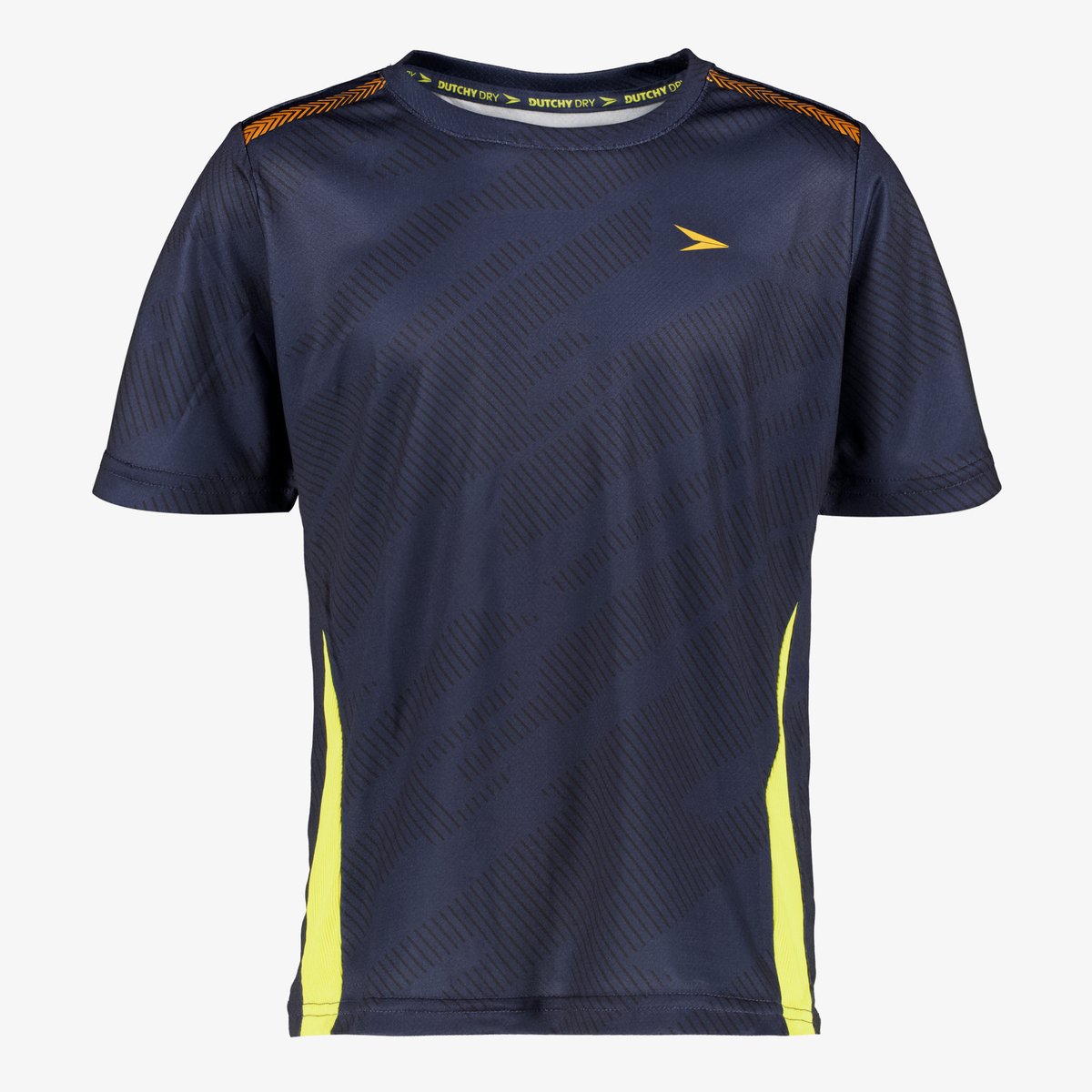 1200x1200-29 Dutchy Dry kinder voetbal T-shirt donkerblauw geel - Maat 116 - Afbeelding 1