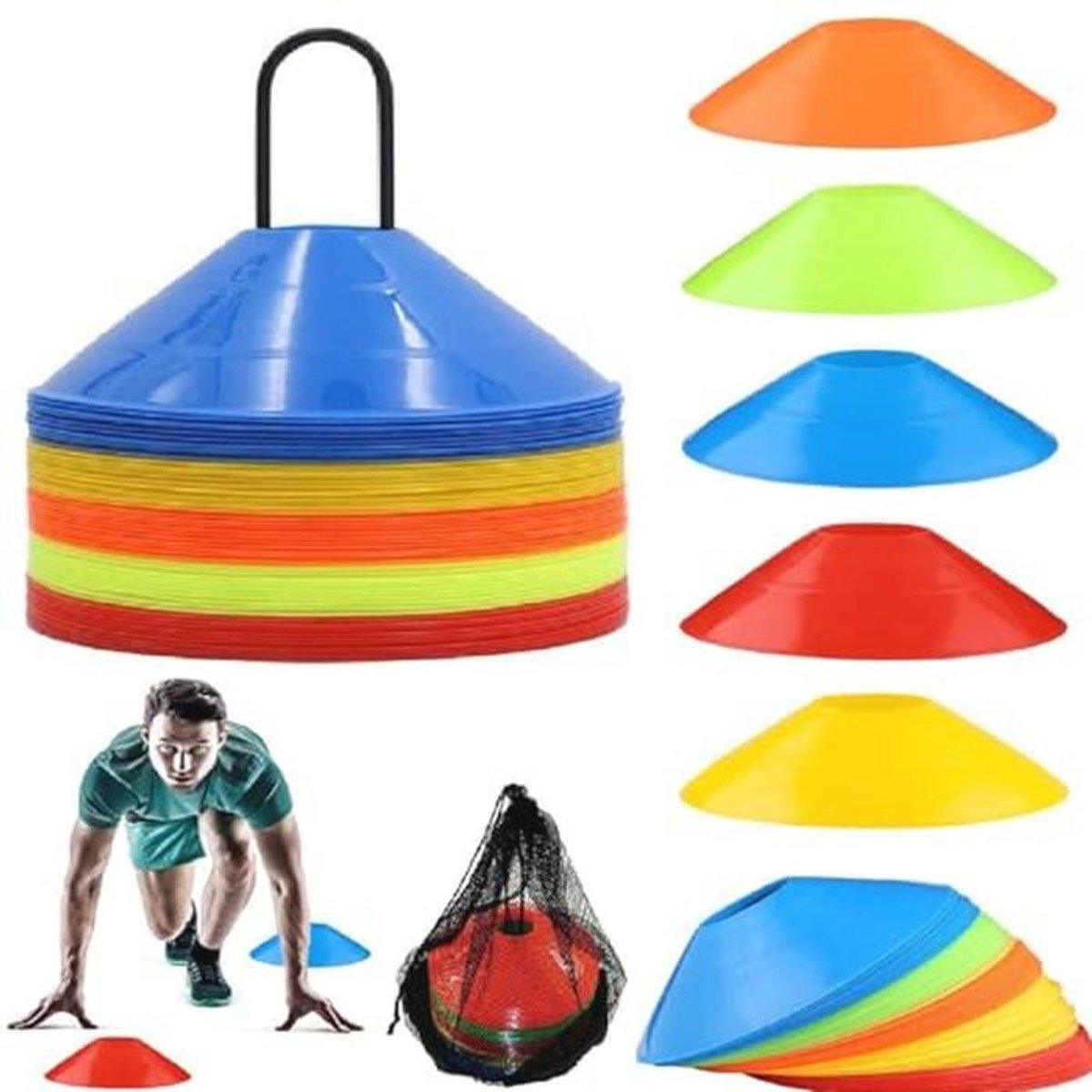 1200x1200-2931 Trainingskegels voor Voetbaltraining en Wedstrijden - Afbeelding 1