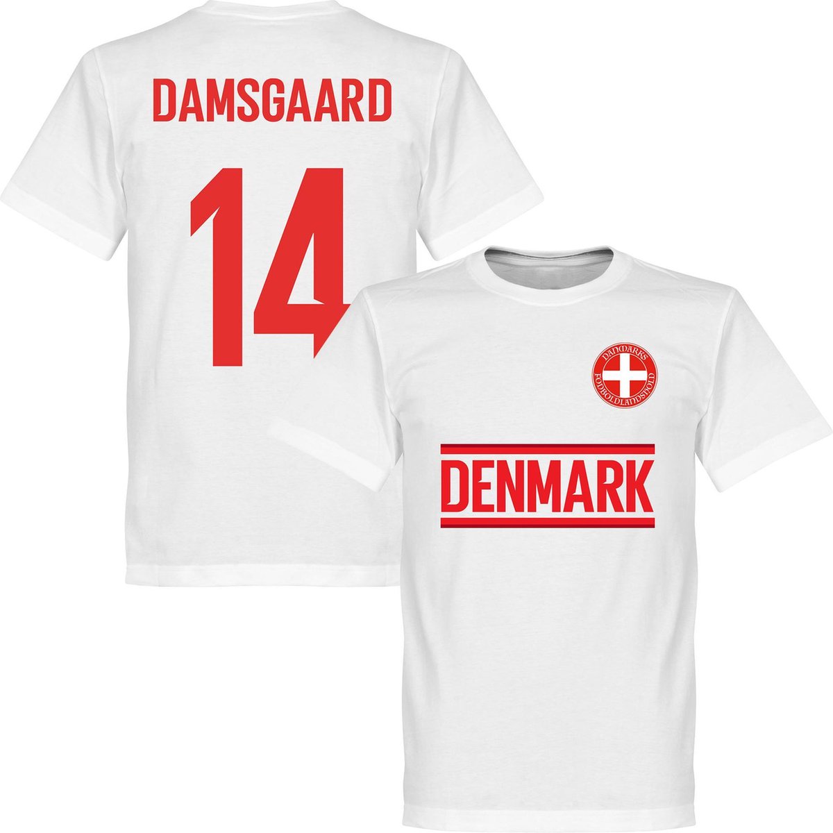 1200x1200-2934 Denemarken Damsgaard 14 Team T-Shirt - Wit - 5XL - Afbeelding 1