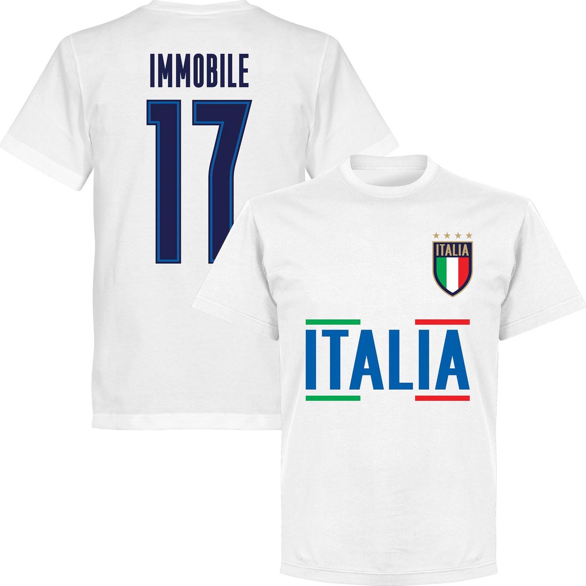 1200x1200-307 Italië Immobile 17 Team T-Shirt - Wit - M - Afbeelding 1