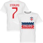 Engeland Sterling 7 Team T-Shirt - Wit - XS