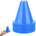 Allecto - - Voetbaltraining Cones - Multifunctionele Marker - Felgekleurde Plastic Cones - Blauw - Sportaccessoires voor Training - Geschikt voor Kin.