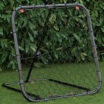 vidaXL Voetbalrebounder verstelbaar 84x73x60-80 cm staal zwart