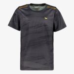 Dutchy Dry kinder voetbal T-shirt grijs zwart - Maat 140