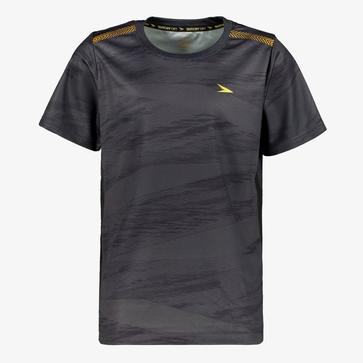 1200x1200-621 Dutchy Dry kinder voetbal T-shirt grijs zwart - Maat 140 - Afbeelding 1