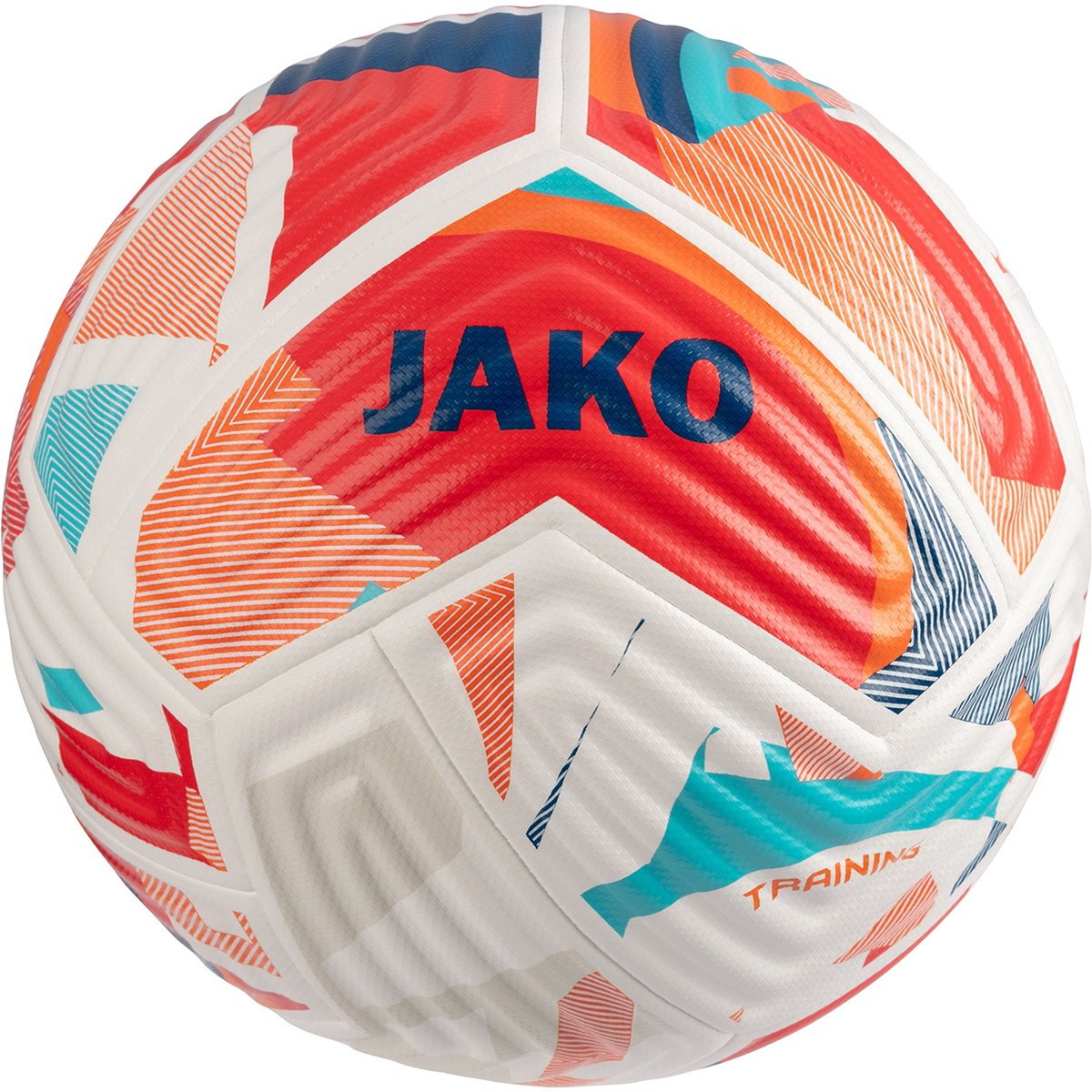 1200x1200-68 Jako Flow Trainingsbal - Wit / Fluorood / Navy | Maat: 5 - Afbeelding 1