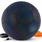 Lomera Reflecterende Voetbal Maat 5 - Holografische Voetbal Maat 5 - Voetbal Maat 5 - Voetbal Voor Kinderen - Voetbal Voor Volwassenen - Voetbal Voor Binnen En Buiten - Zwarte Holografische Voetbal - Zwarte Reflecterende Voetbal