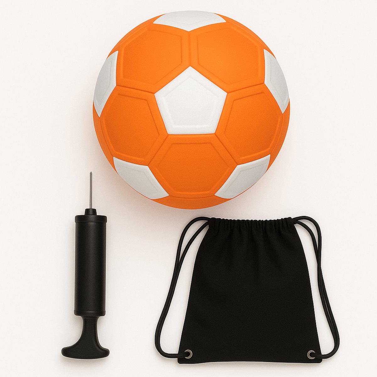 1200x1200-687 Curve Bal – Inclusief pomp & Opbergtas – Voetbal – Curveball – Voetbal Spullen – Kickerball - Buitensporten - Curve Bal Voetbal - Oranje - Afbeelding 1