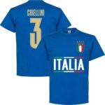 Italië Chiellini 3 Team T-Shirt - Blauw - Kinderen - 104