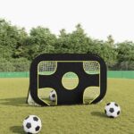 Voetbaldoel met Doelwit - Set van 2 - 120x80x80 cm - 2-in-1 Pop-up Voetbalnet - Voor Nauwkeurigheidstraining & Spel - Inclusief Draagtas