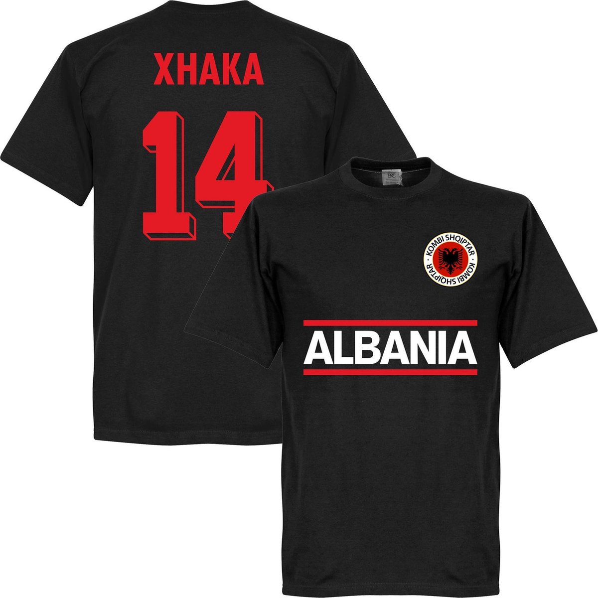 1200x1200-867 Albanië Xhaka 14 Team T-Shirt - 5XL - Afbeelding 1