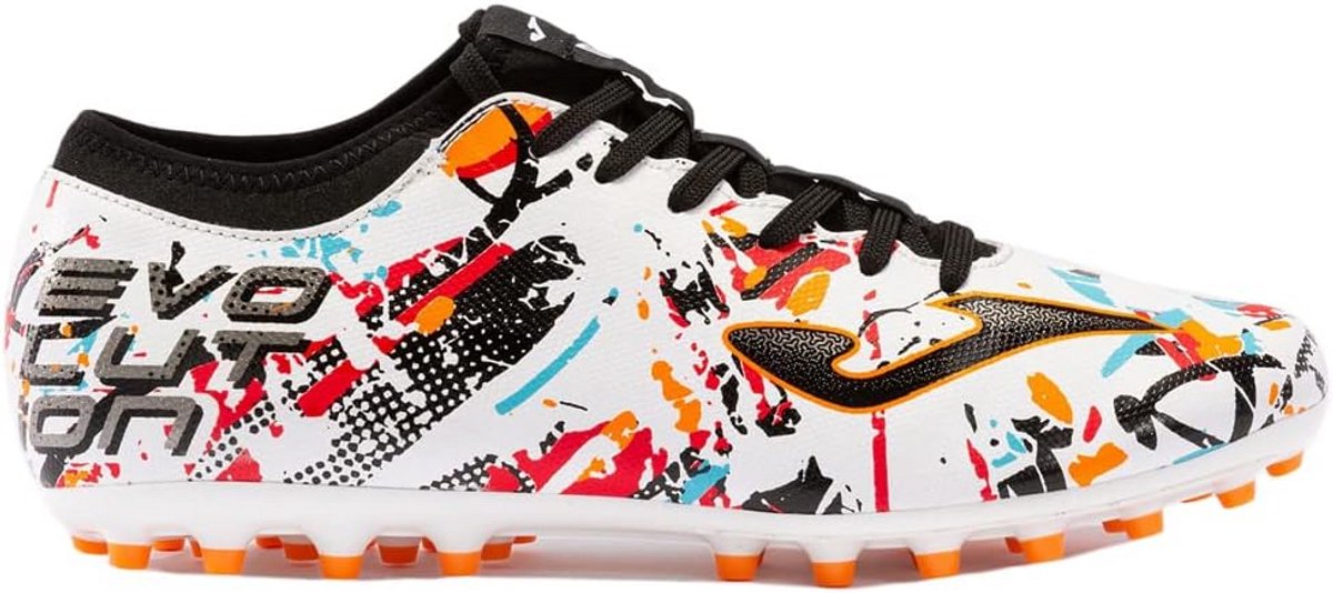 1200x534 Heren Kunstgrasschoenen Wit Zwart Oranje - Afbeelding 1