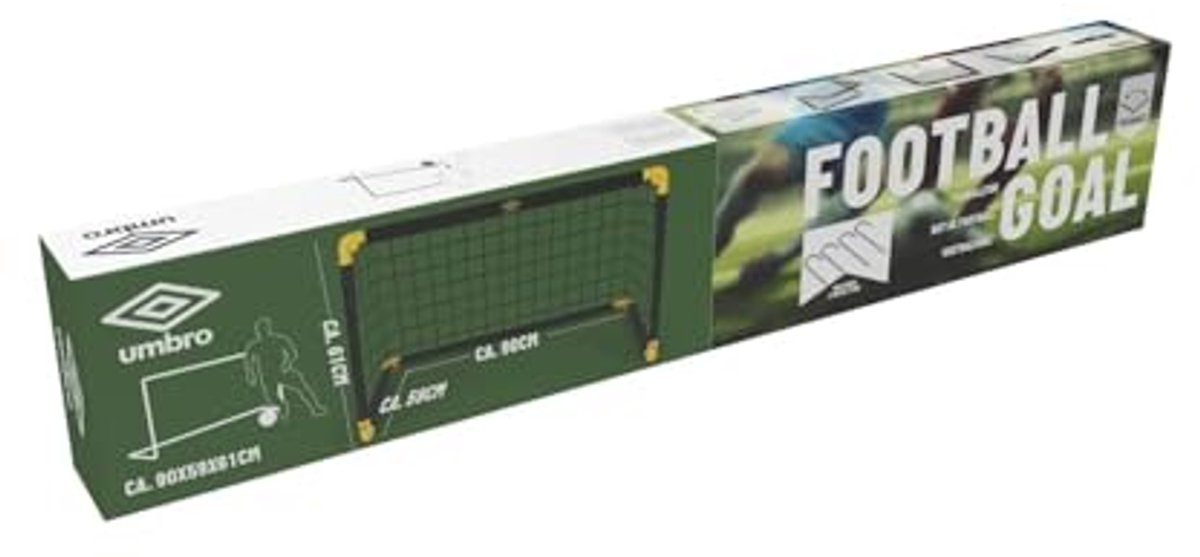 1200x557 Opvouwbaar Voetbaldoel 90 x 59 x 61 cm - Voetbal Goals voor Training en Spel - Ideaal voor Kinderen en Volwassenen - Kunststof - Zwart/Geel - Afbeelding 1