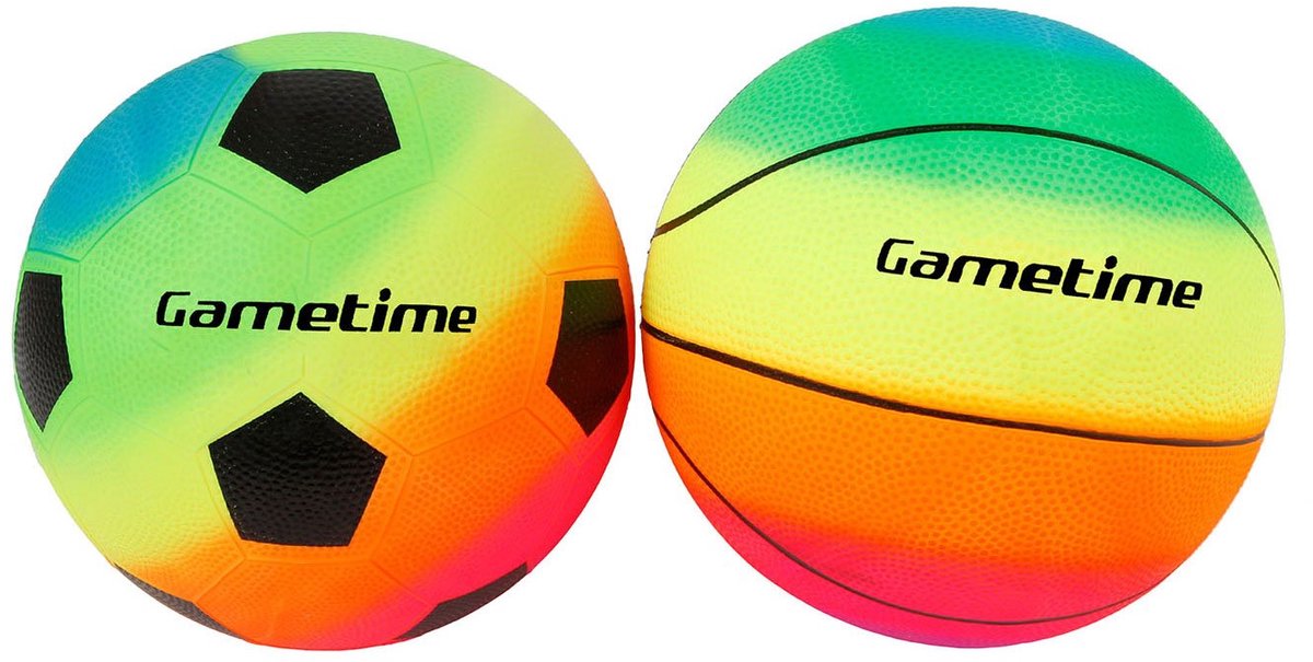 1200x605 Gametime Voetbal Rainbow Junior 23 Cm Pvc - Afbeelding 1