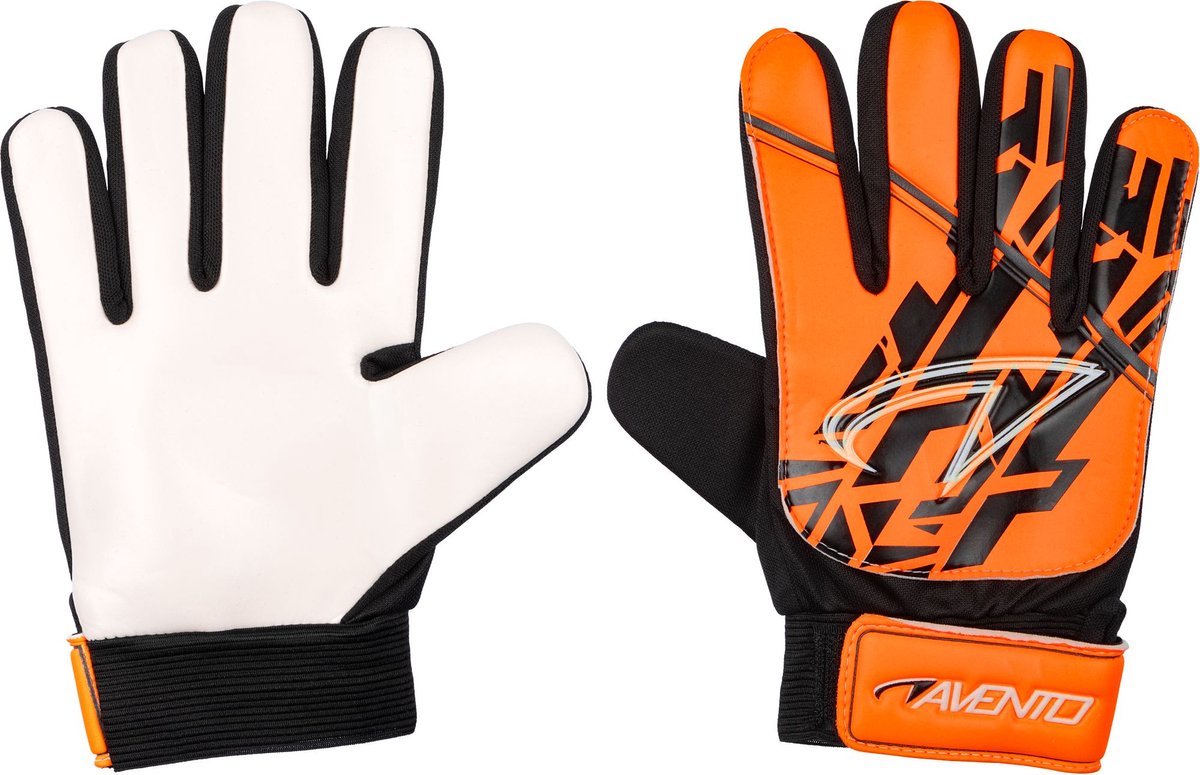 1200x775 Avento Keepershandschoenen - Junior - Oranje/Zwart - Maat S - PU Grip - Afbeelding 1