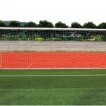 Voetbaldoelnet - Veld trainingsnet - Wedstrijd training - Duurzaam polyethyleen - 7.5 bij 2.5 meter - Oranje