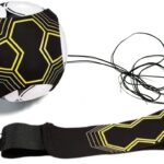 Eenpersoons voetbaltrainer met verstelbare trainingsriem, geschikt voor beginners en kinderen (voetbal niet inbegrepen).