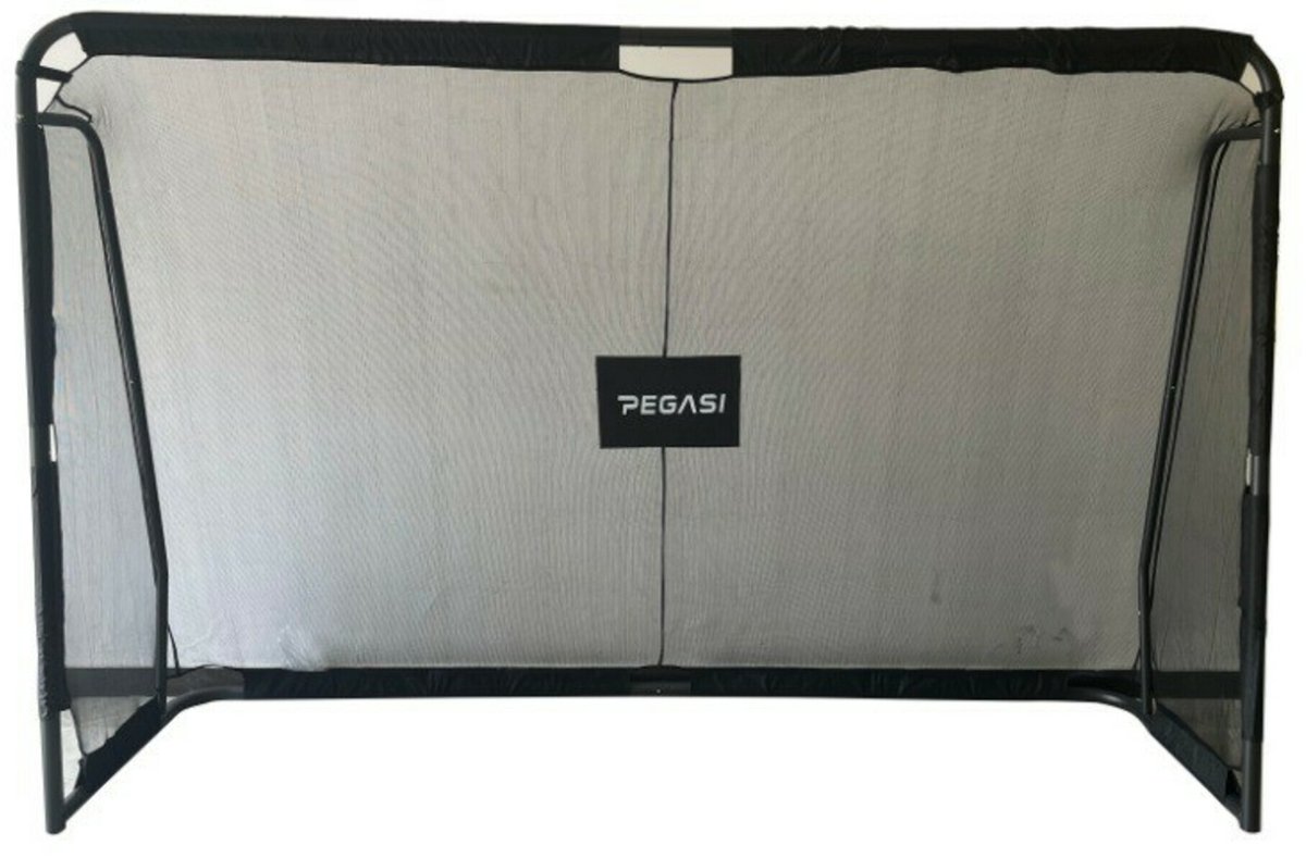 1200x789-2 Pegasi Voetbaldoel 300x200 cm - Voetbaldoel voor thuis - Voetbaldoel kinderen - Voetbal doel eenvoudige montage - Training doel - Zwart - Afbeelding 1