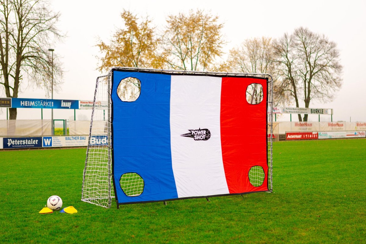 1200x800-34 3x2m stalen doel met bal en Franse schietmuur - Afbeelding 1