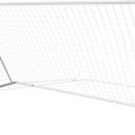 Voetbaldoelset - Voetbalgoal - Voetbaldoel - Doelwand - Draagbaar Voetbaldoel voor Achtertuin - Weerbestendig Metalen Frame met Grondpalen - Geschikt voor Kinderen & Volwassenen - 366 cm x 183 cm