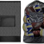 Allecto - - Mesh Ballbag - Sporttas voor ballen - Ruim formaat 100x75cm - Geschikt voor voetbal, basketbal en rugby - Zwart - Ideaal voor sportclubs .