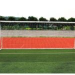 Allecto - Voetbaldoelnet - Polyethyleen - Duurzaam en weerbestendig - Wit - Trainingsnet voor 10x7ft 18x7ft 24x8ft - Geschikt voor alle voetbalfans...