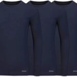 3-Pack Sondico compressie lange mouw sportshirt - heren - Navy - maat XXL